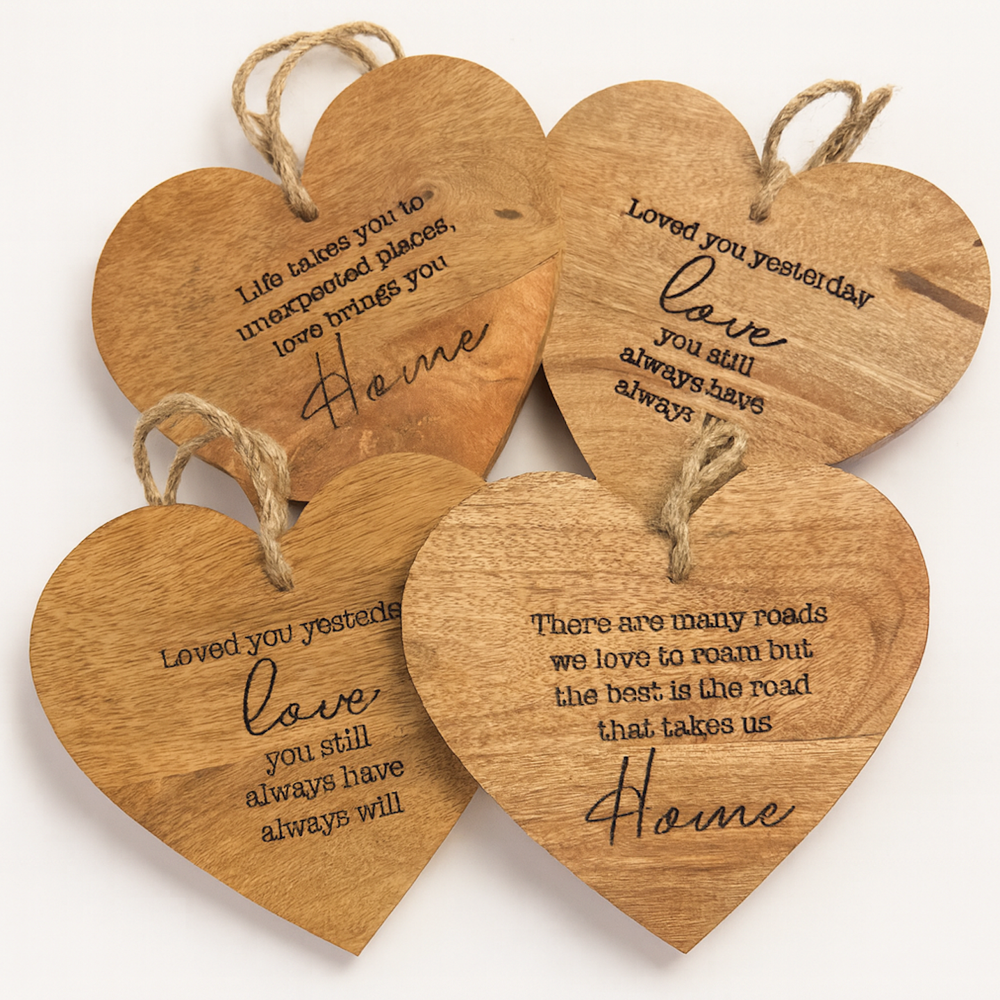 Sentimental Wooden Hanging Heart