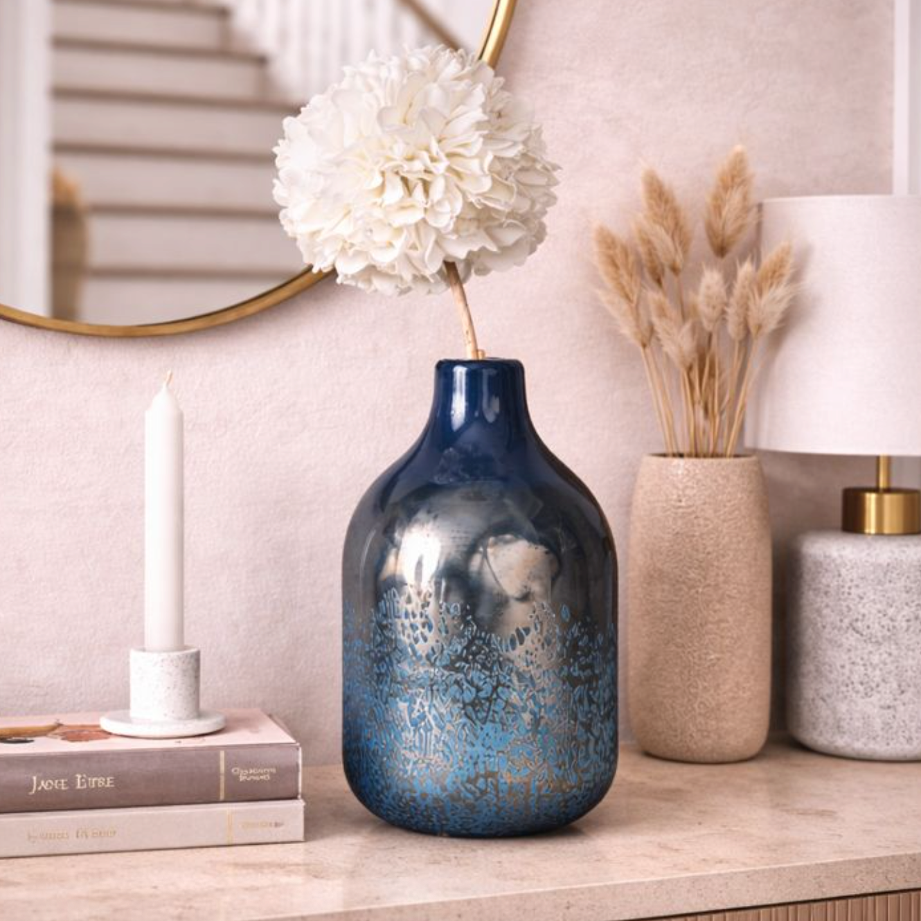 Nocturne Tide Glass Bud Vase