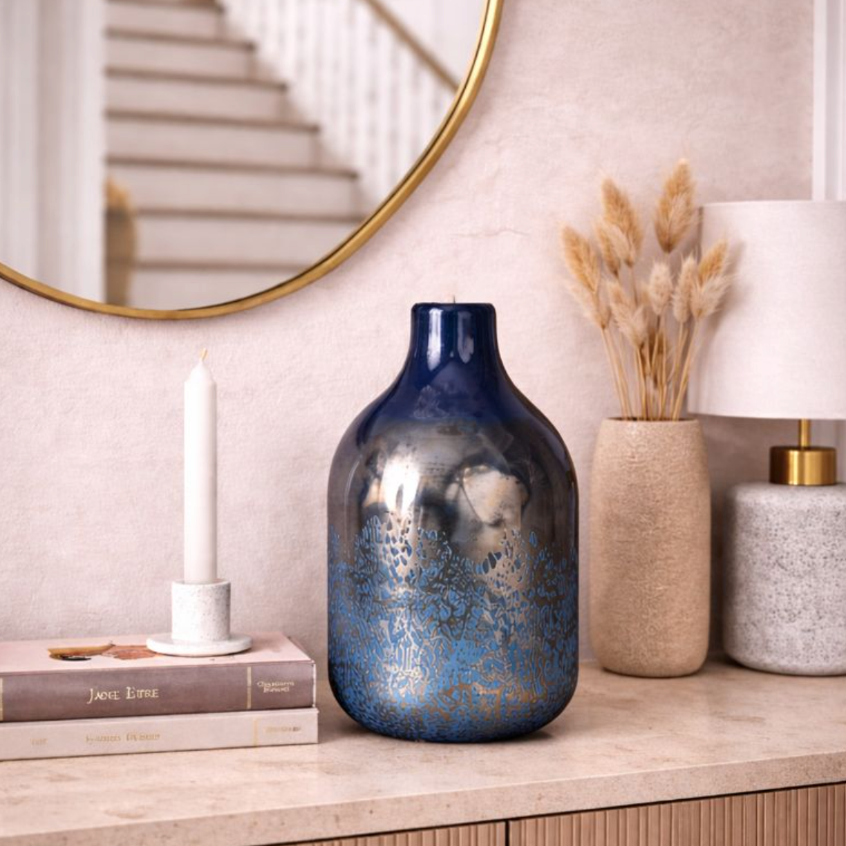 Nocturne Tide Glass Bud Vase