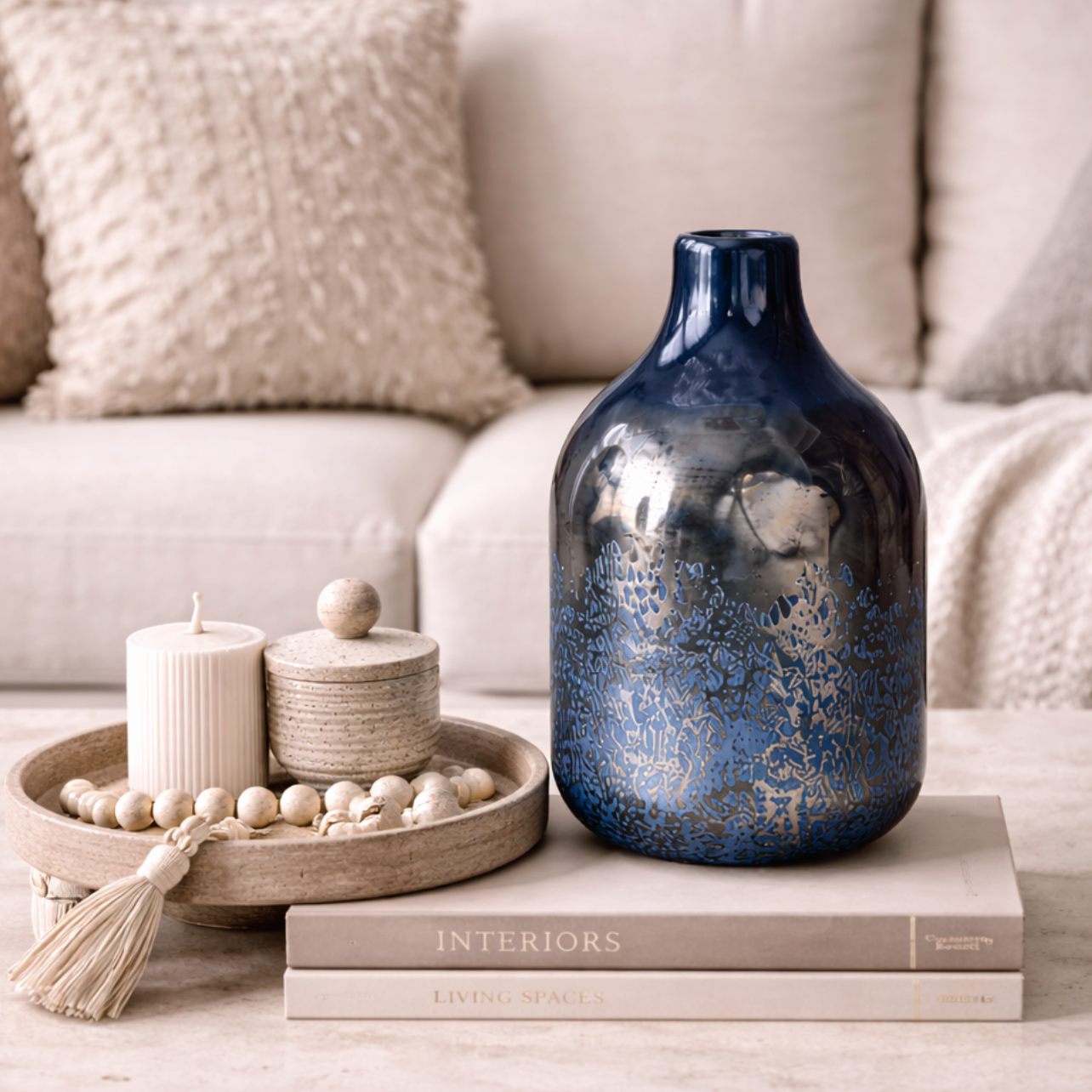 Nocturne Tide Glass Bud Vase