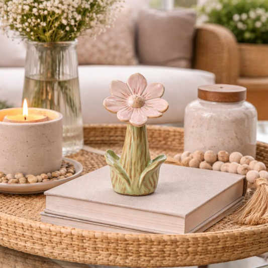 Glazed Flower Standing Ornament
