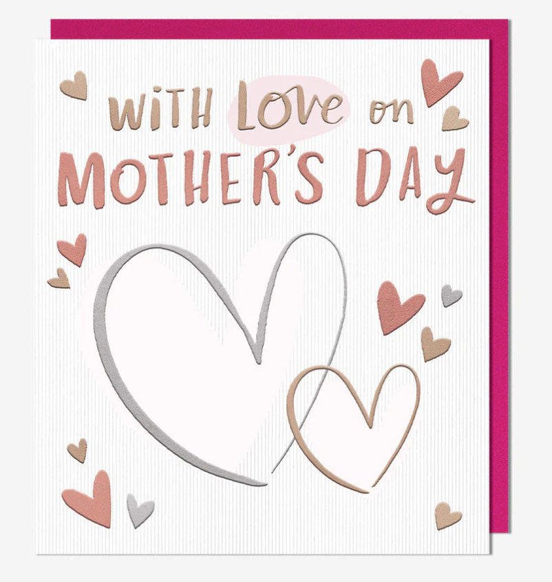 With Love On Mother's Day Hearts Card