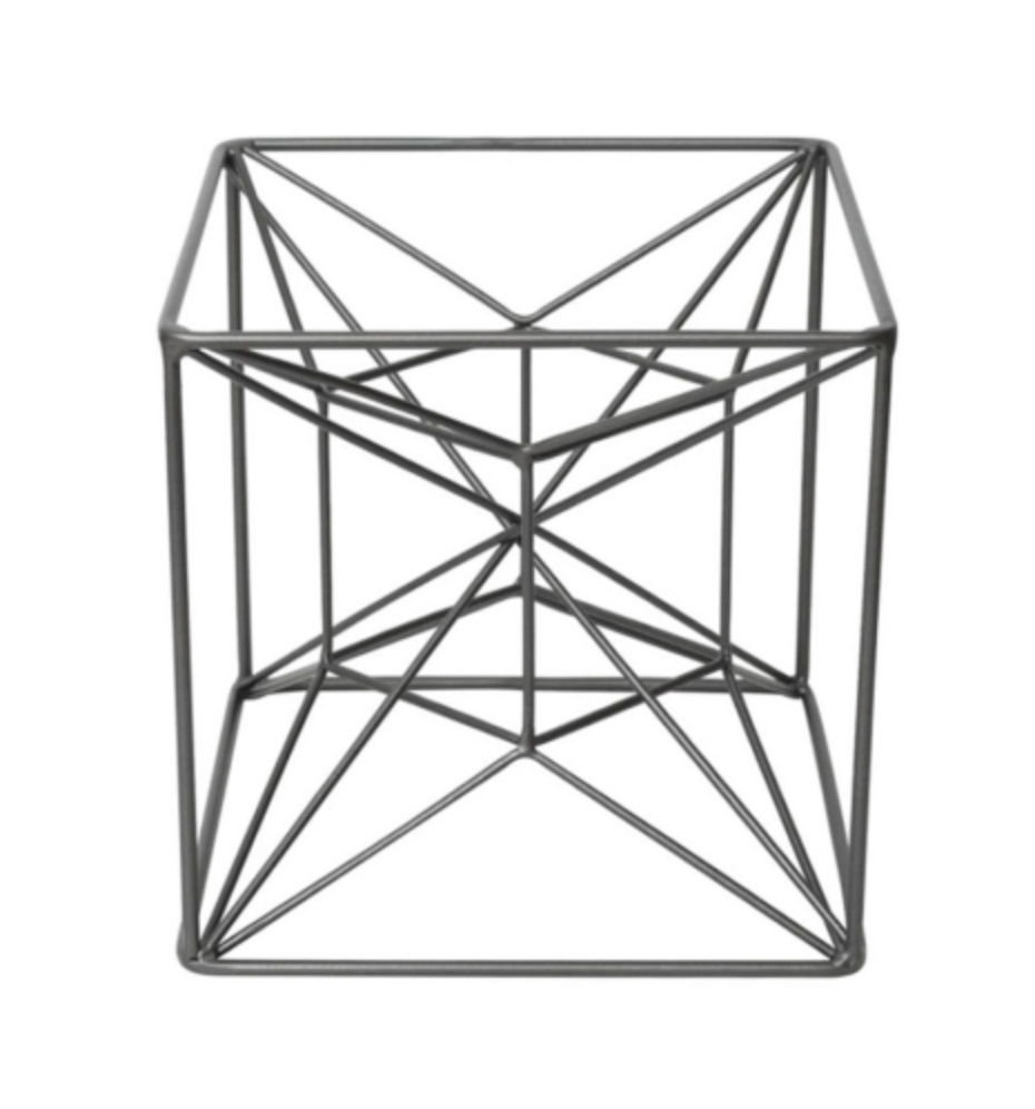 Gunmetal Geometric Ornament