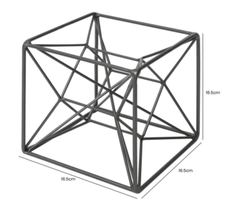 Gunmetal Geometric Ornament