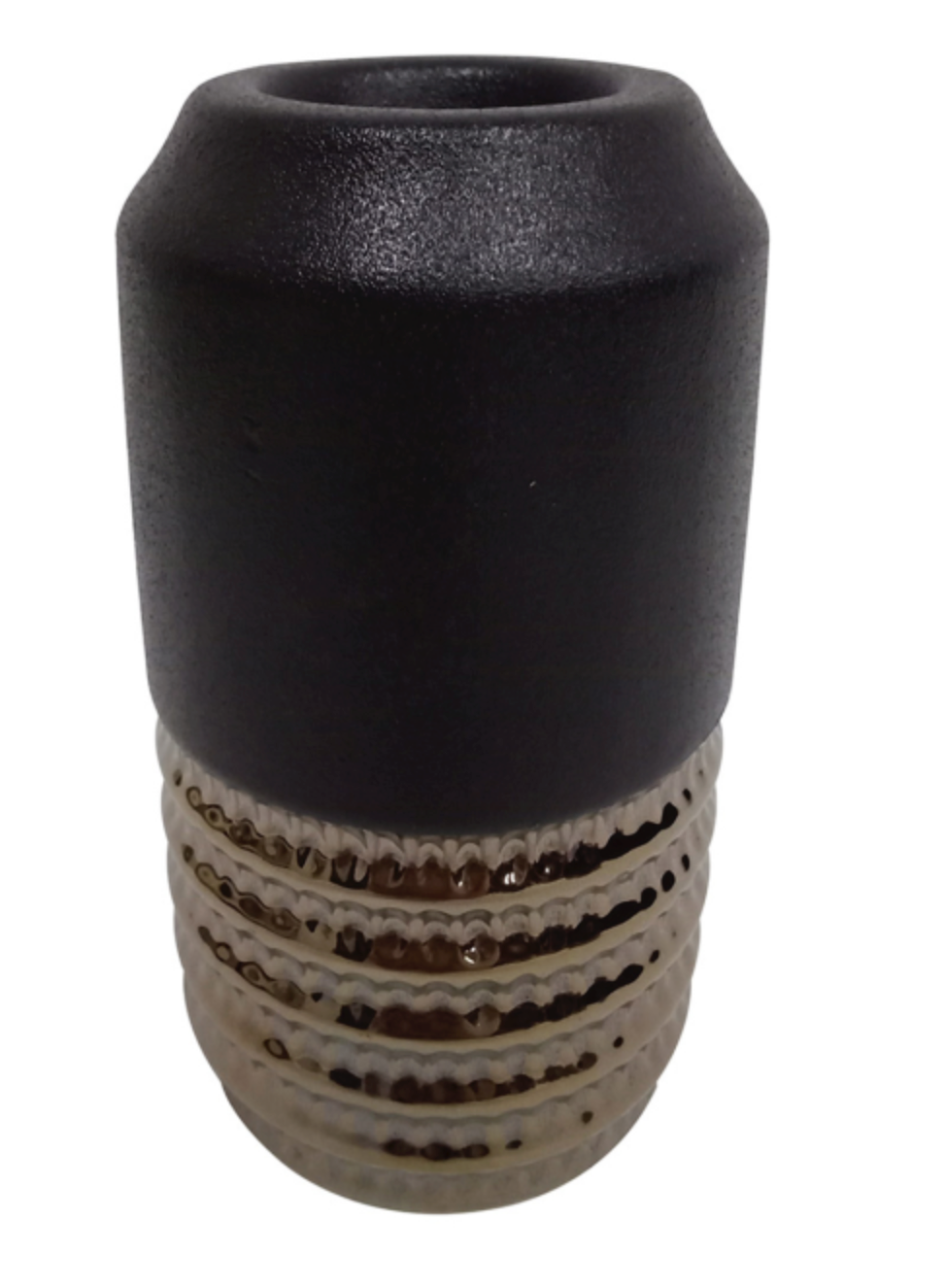 Black & Textured Bronze Tealight Holder | Large