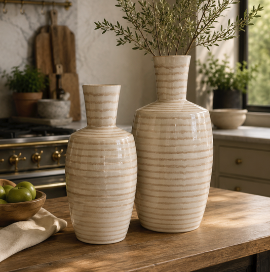Strata Stripe Ceramic Vase | X Large