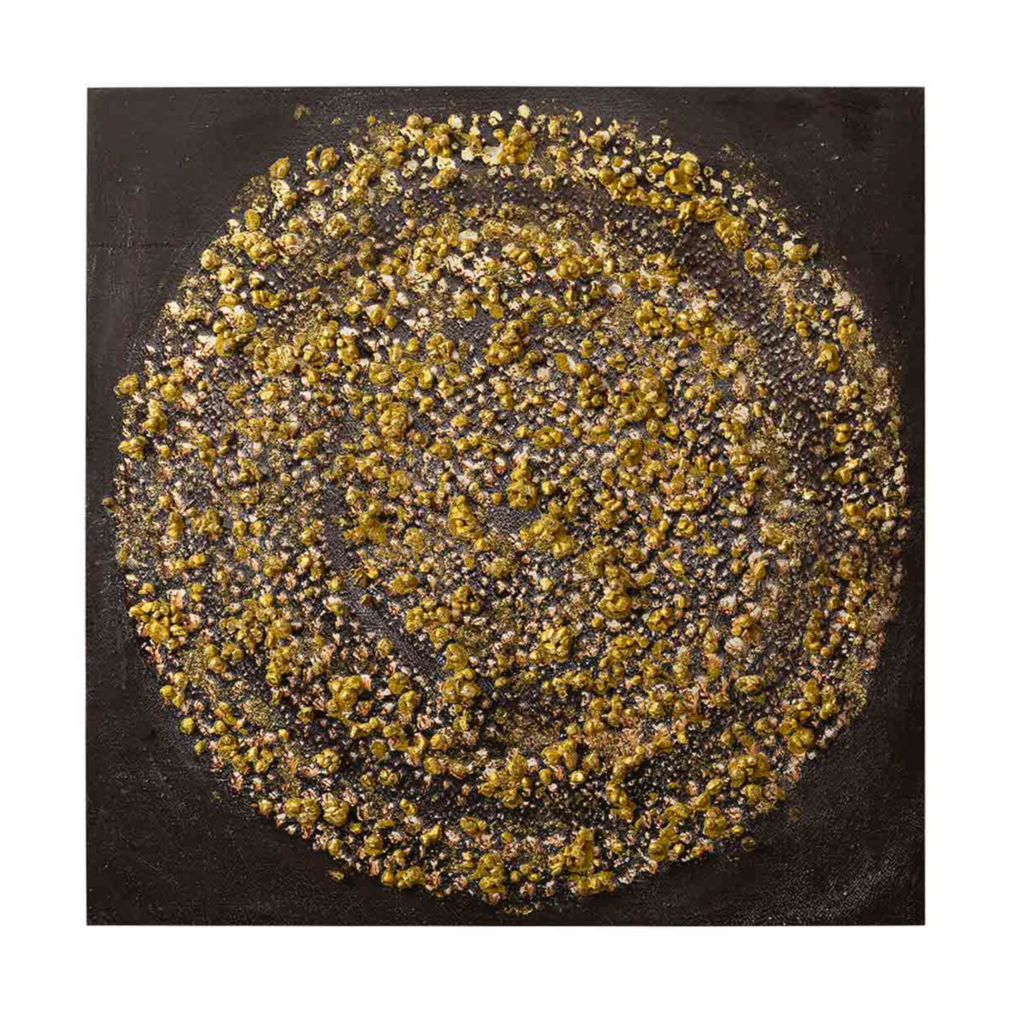 Black & Gold Spiral Abstract Canvas