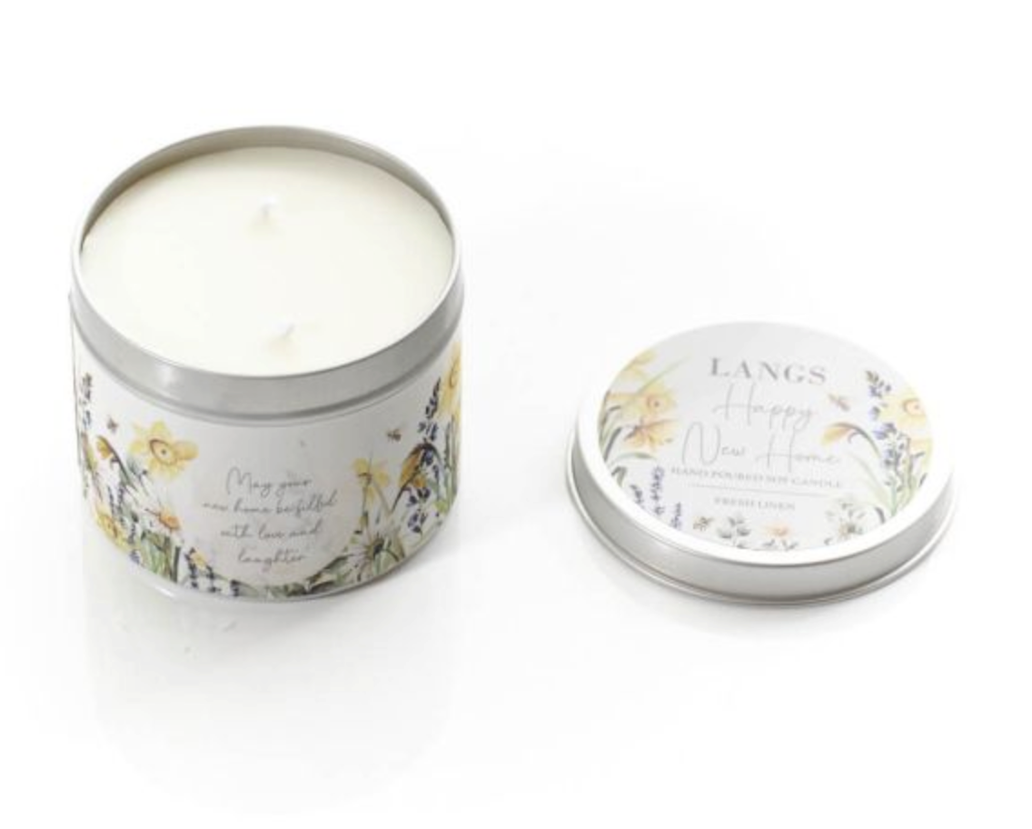 Fresh Linen - Happy New Home | Soy Tin Candle