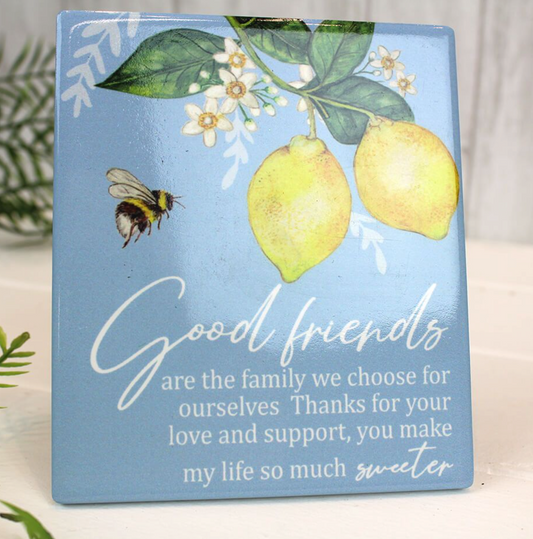 Sentiment Plaque with Lemon Detail