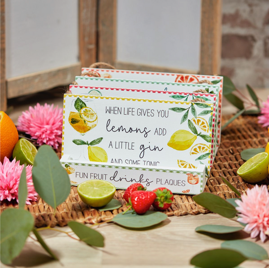 Fun Fruit Drinks Plaques