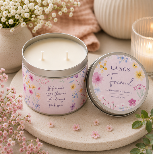 Vanilla & Fig - If Friends Were Flowers | Soy Tin Candle