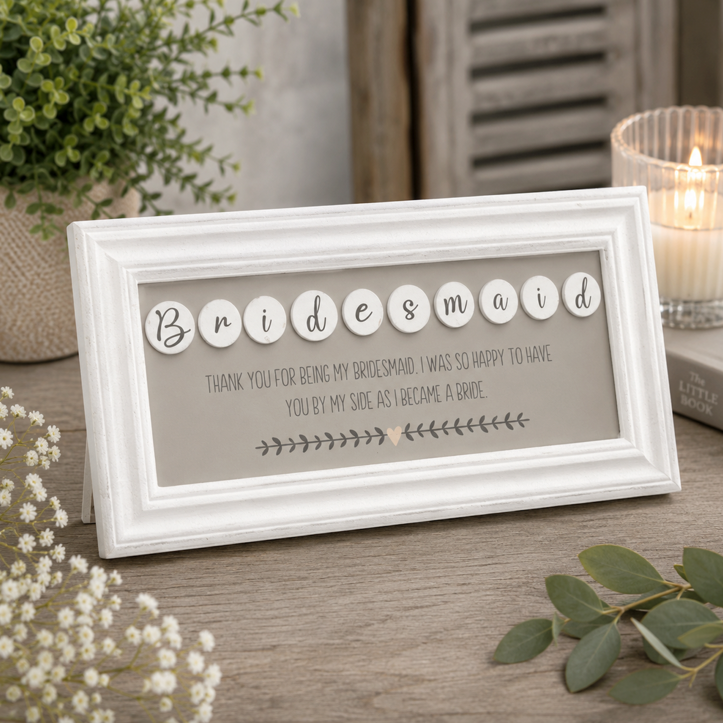 Bridesmaid Easel Wooden Plaque