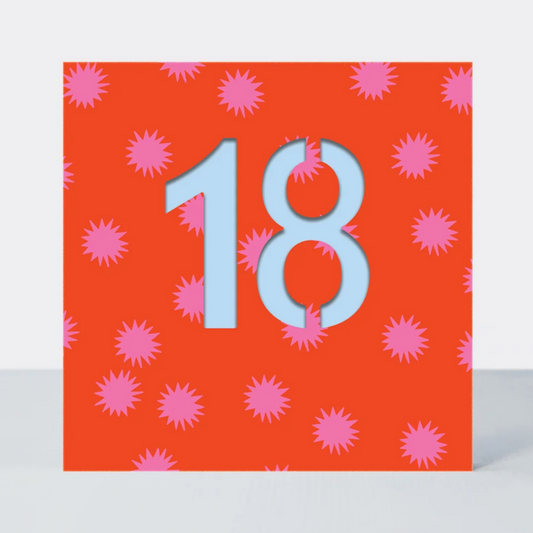 Colourful 18th Birthday Greetings Card