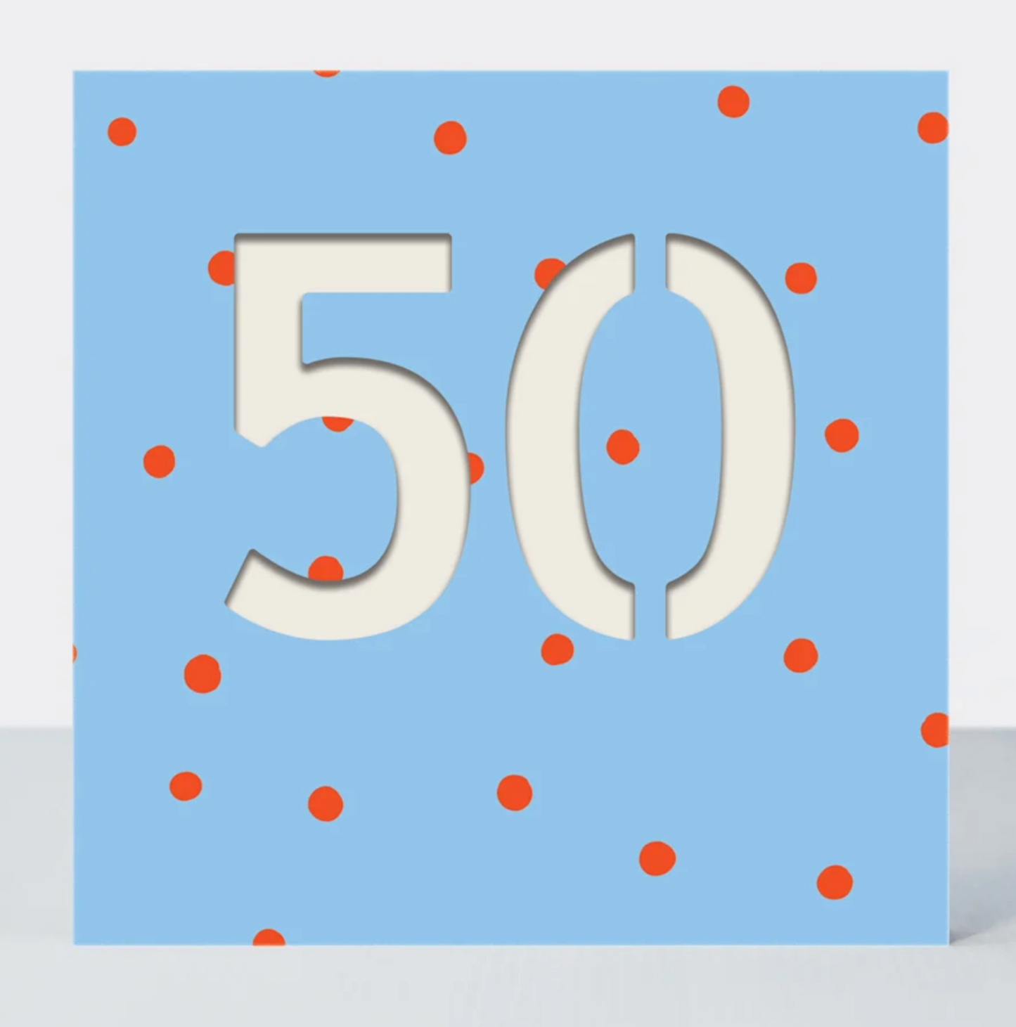 Colourful 50th Birthday Greetings Card