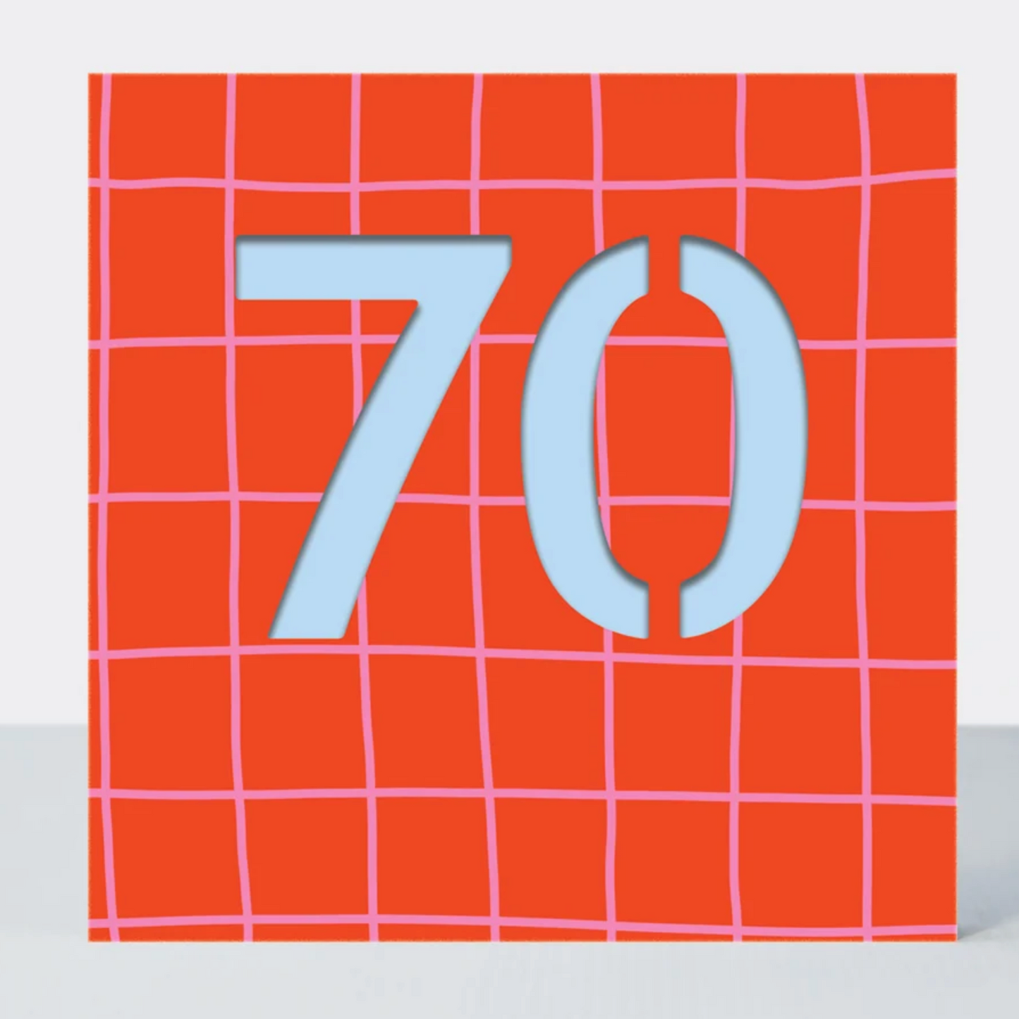 Colourful 70th Birthday Greetings Card