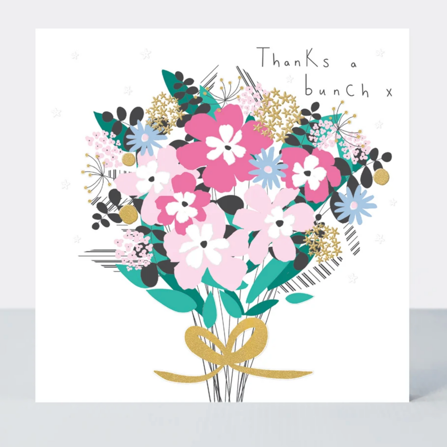Thanks a Bunch Bouquet Greetings Card