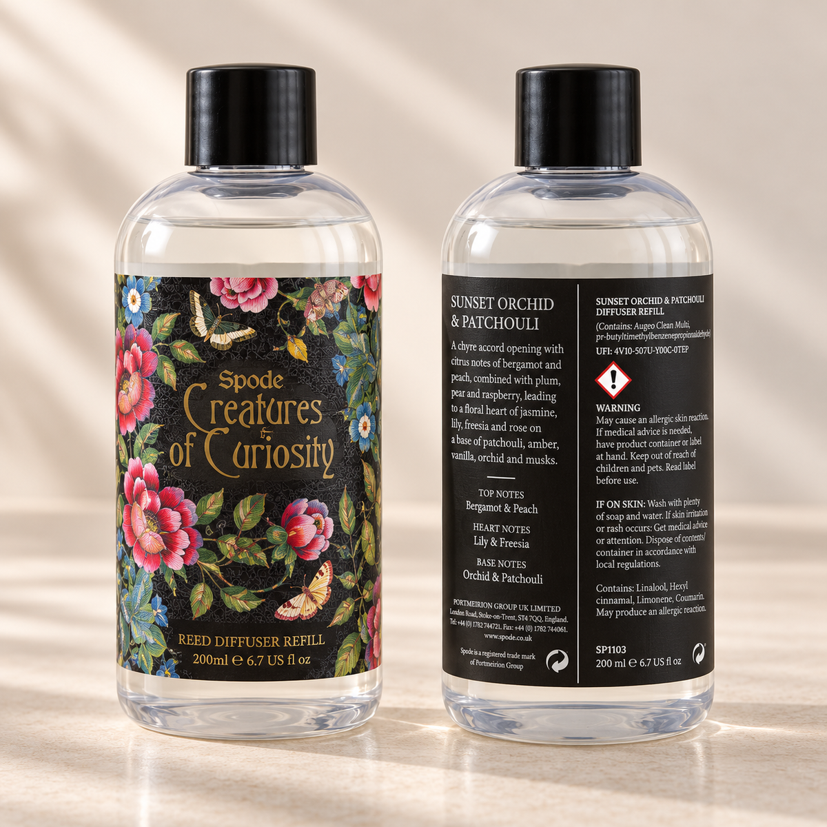 Sunset Orchid & Patchouli | 200ml Reed Diffuser Refill | Creatures of Curiosity | Spode