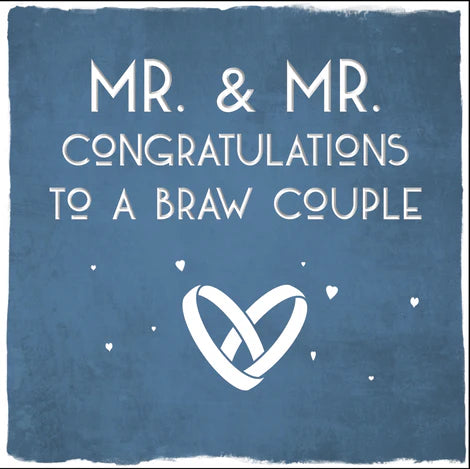 Mr & Mr Congratulations Braw Couple Card