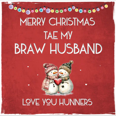 Merry Christmas Braw Husband Card