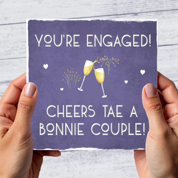 You're Engaged Bonnie Couple Card