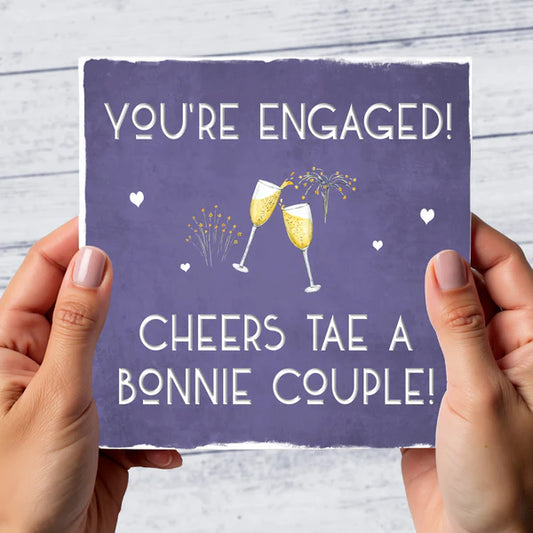 You're Engaged Bonnie Couple Card