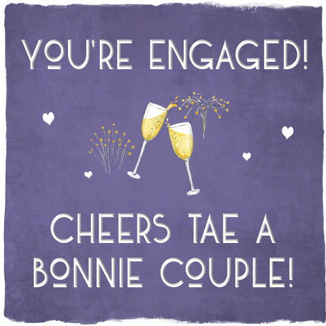 You're Engaged Bonnie Couple Card