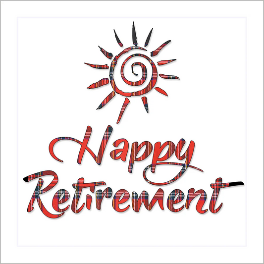 Happy Retirement Tartan Card