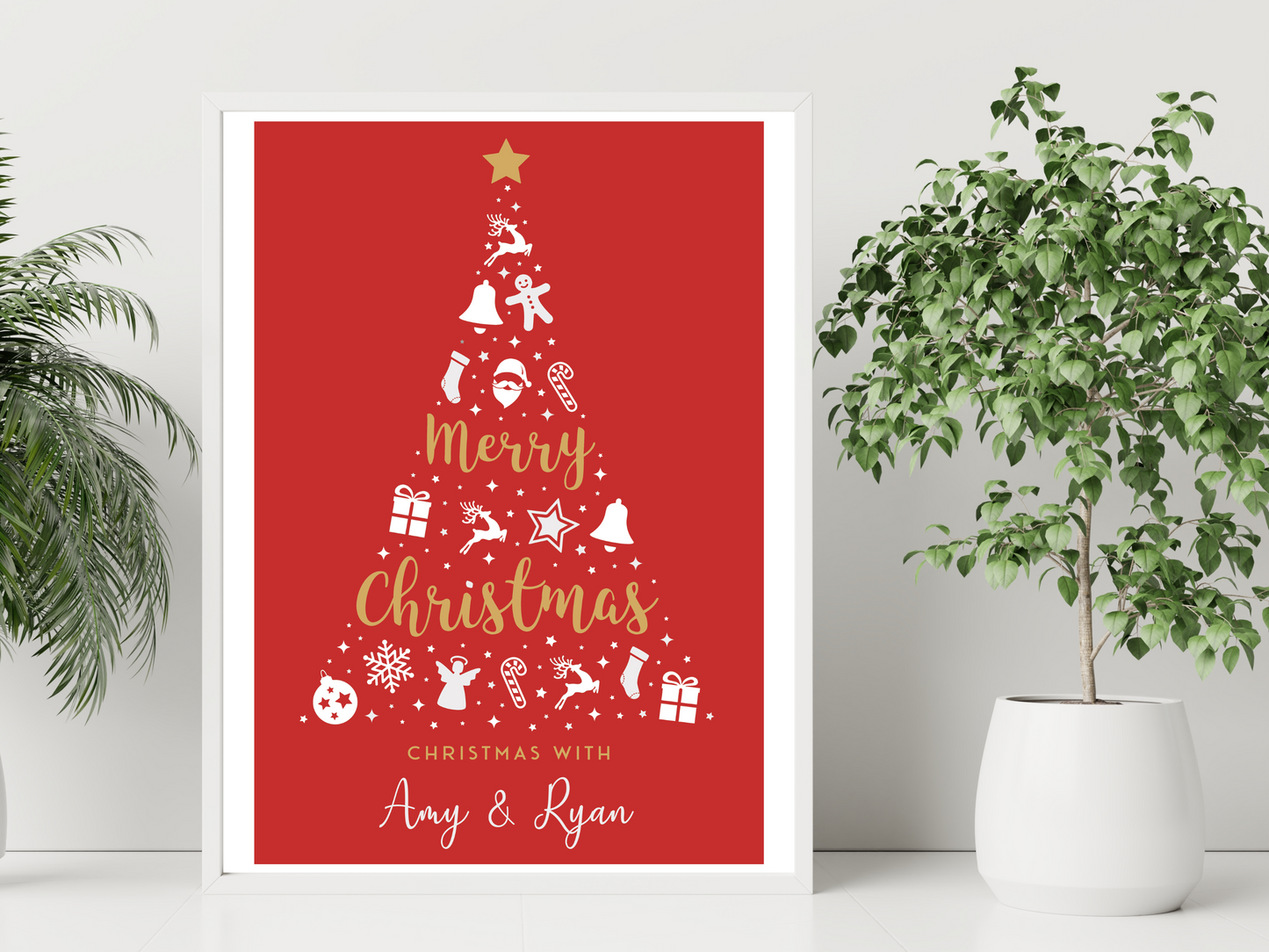 Red Christmas Tree Personalised