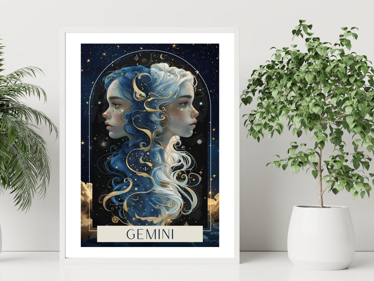 Gemini Zodiac Tarot Print | Astrology Poster