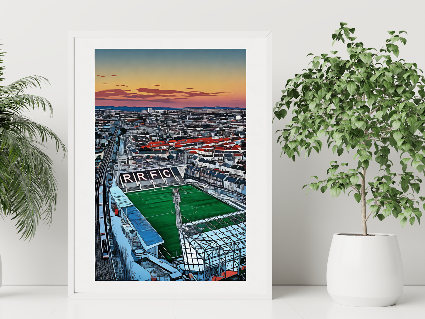 RRFC Starks Park - Railway Line Cartoon