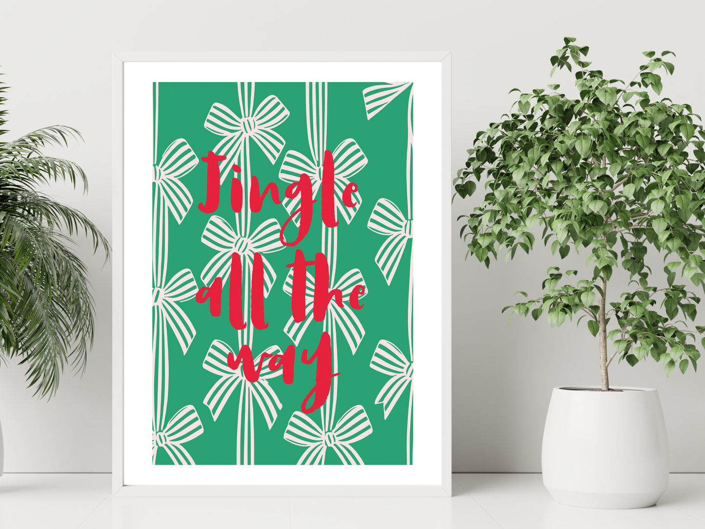 Jingle All The Way Christmas Print | Festive Holiday Poster