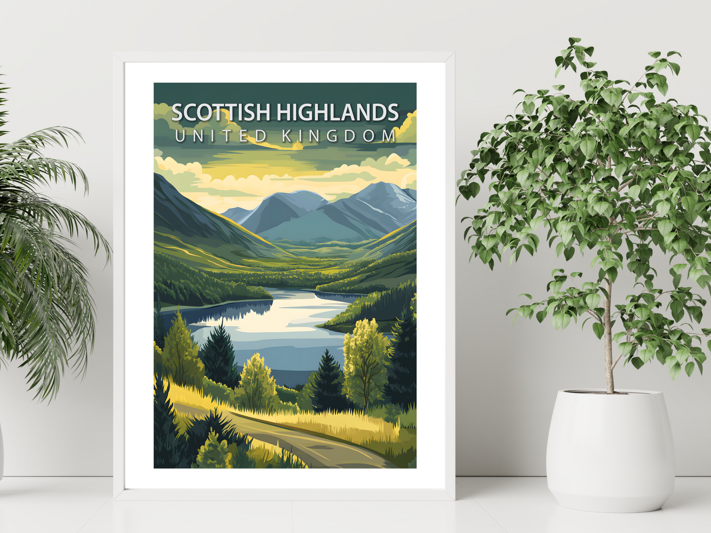 Scottish Highlands Travel Poster | Vintage Wall Print