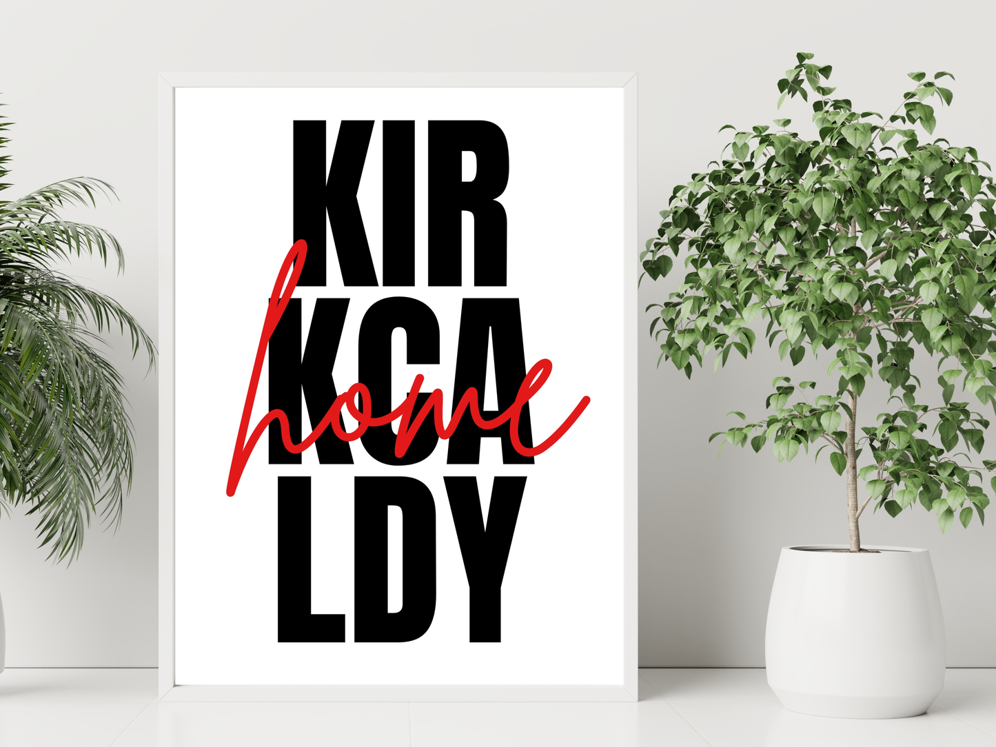 Kirkcaldy Home Black & Red Print