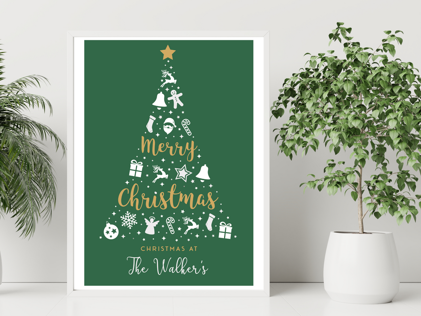 Green Christmas Tree Personalised