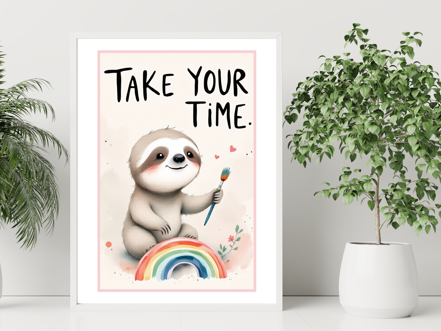 Take Your Time Rainbow Sloth