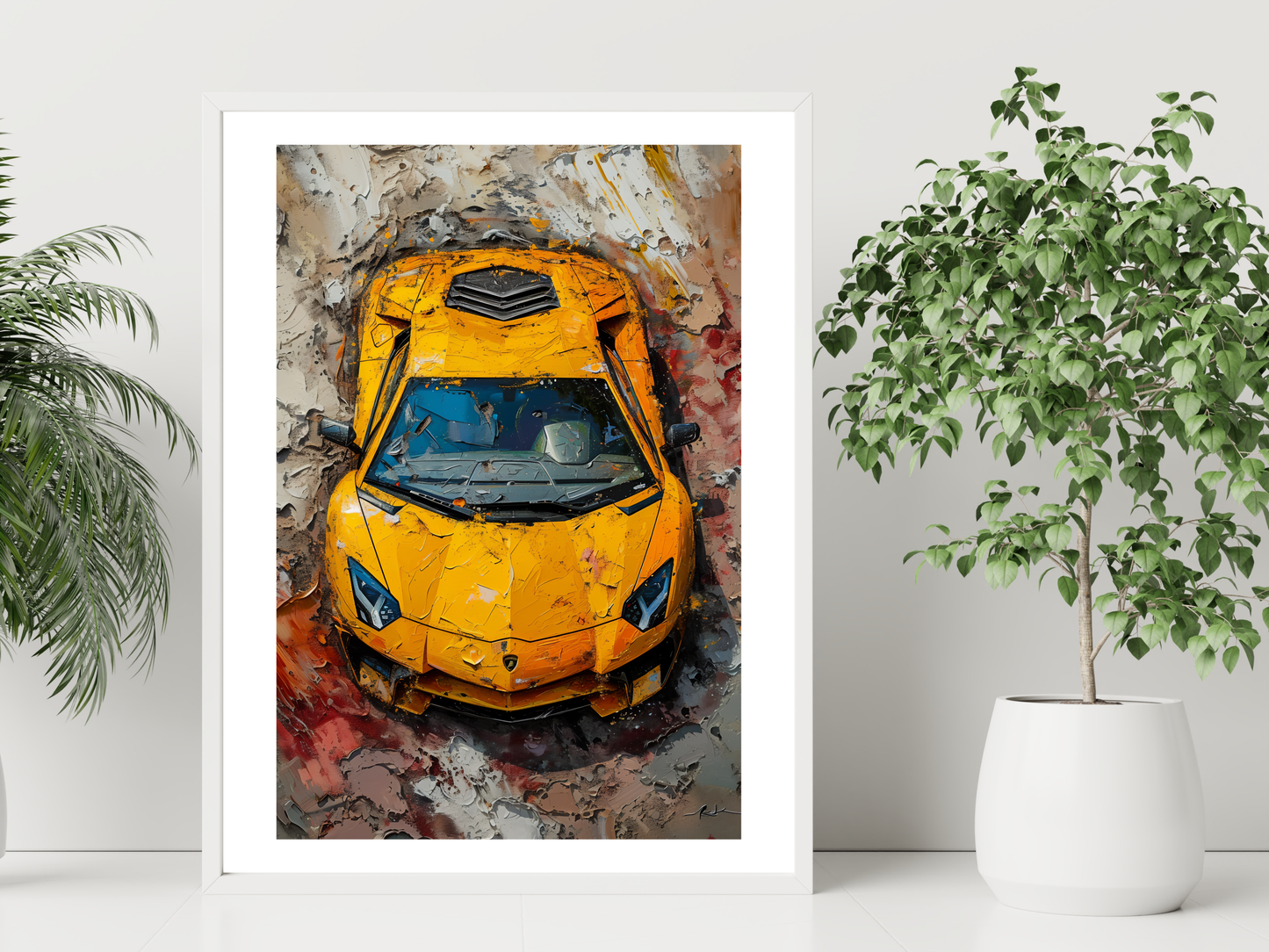 Yellow Fury Supercar | Car Art