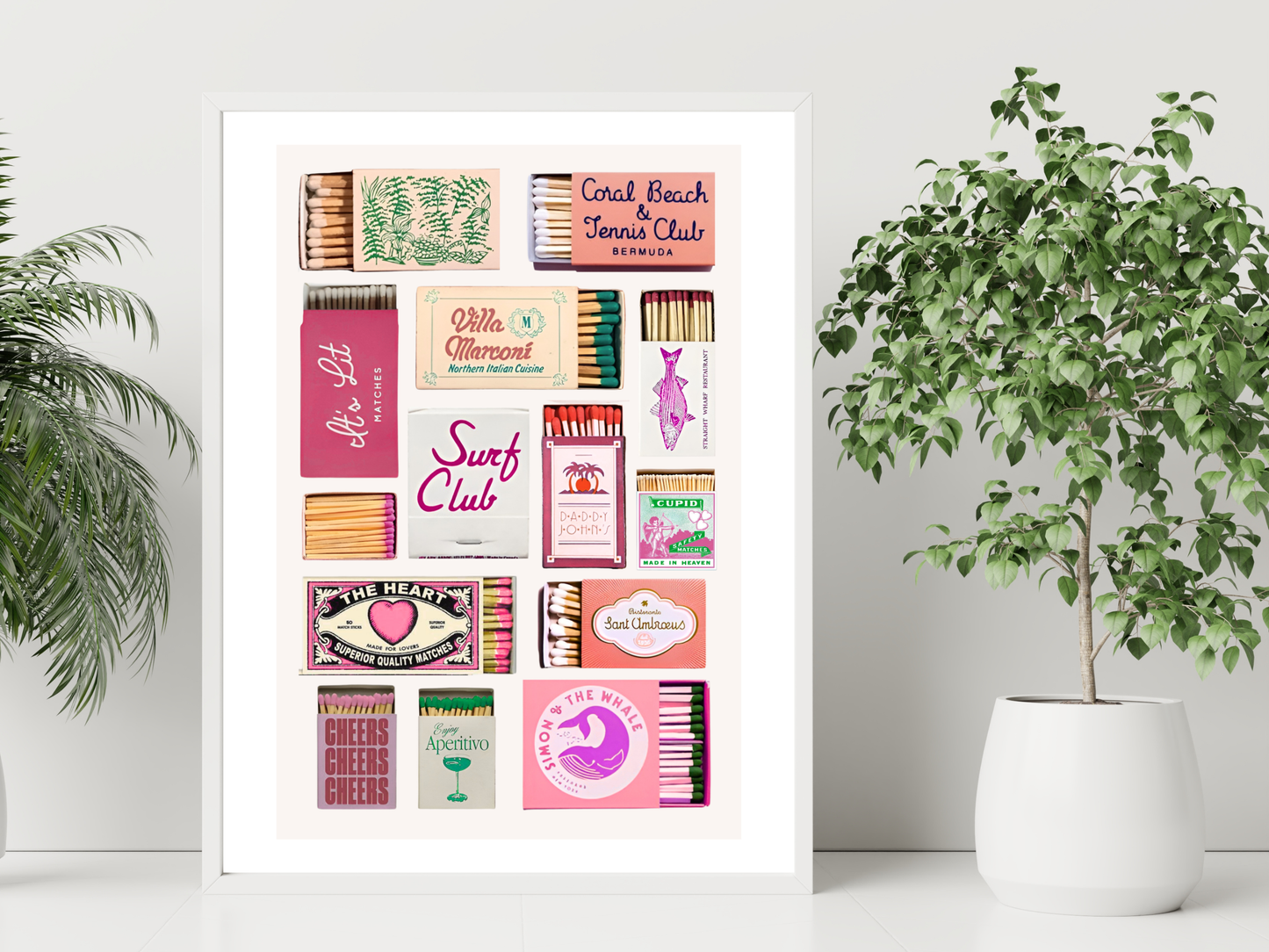 Vintage Preppy Matches | Fun Print