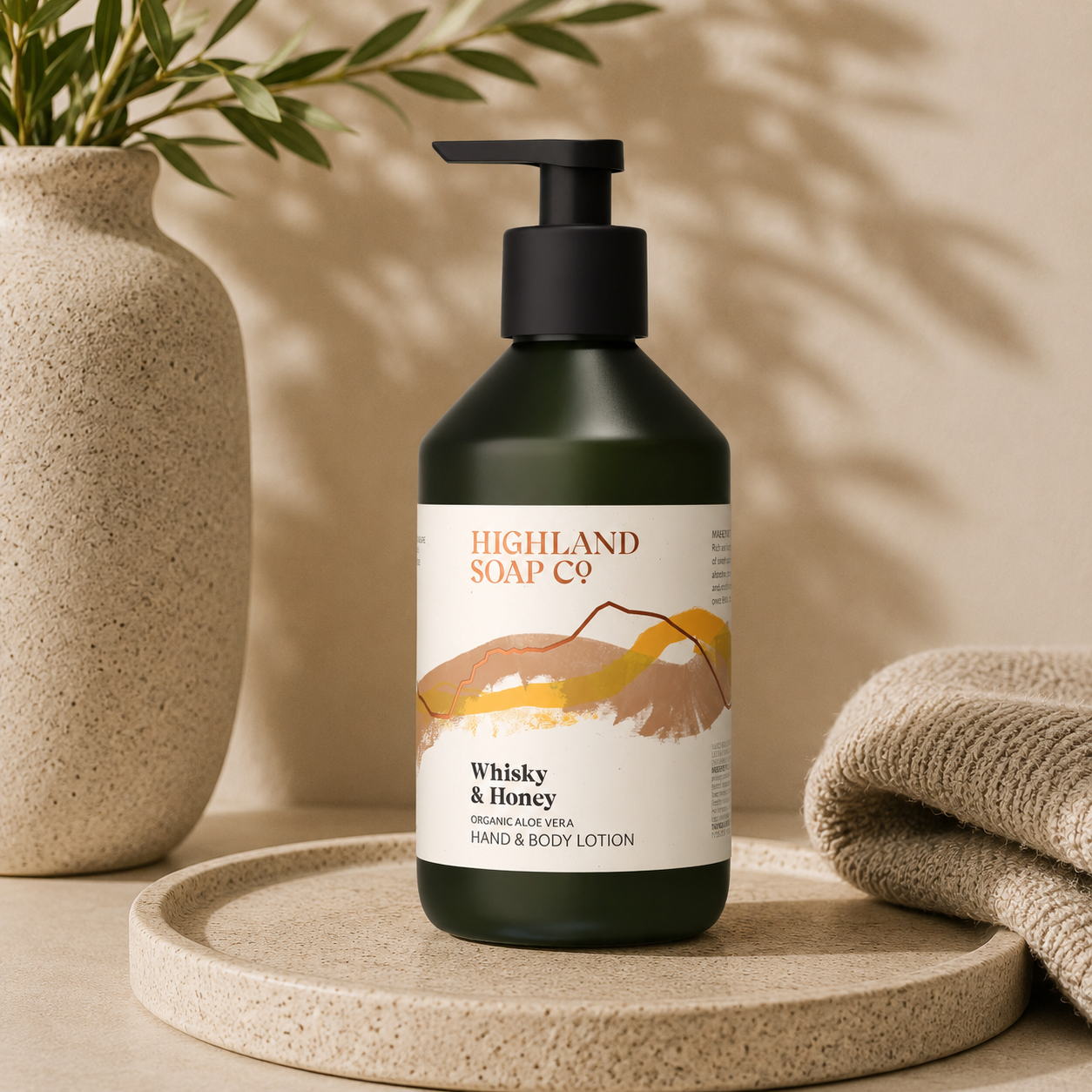 Whisky & Honey Organic Hand & Body Lotion | Highland Soap Co. | 300ml