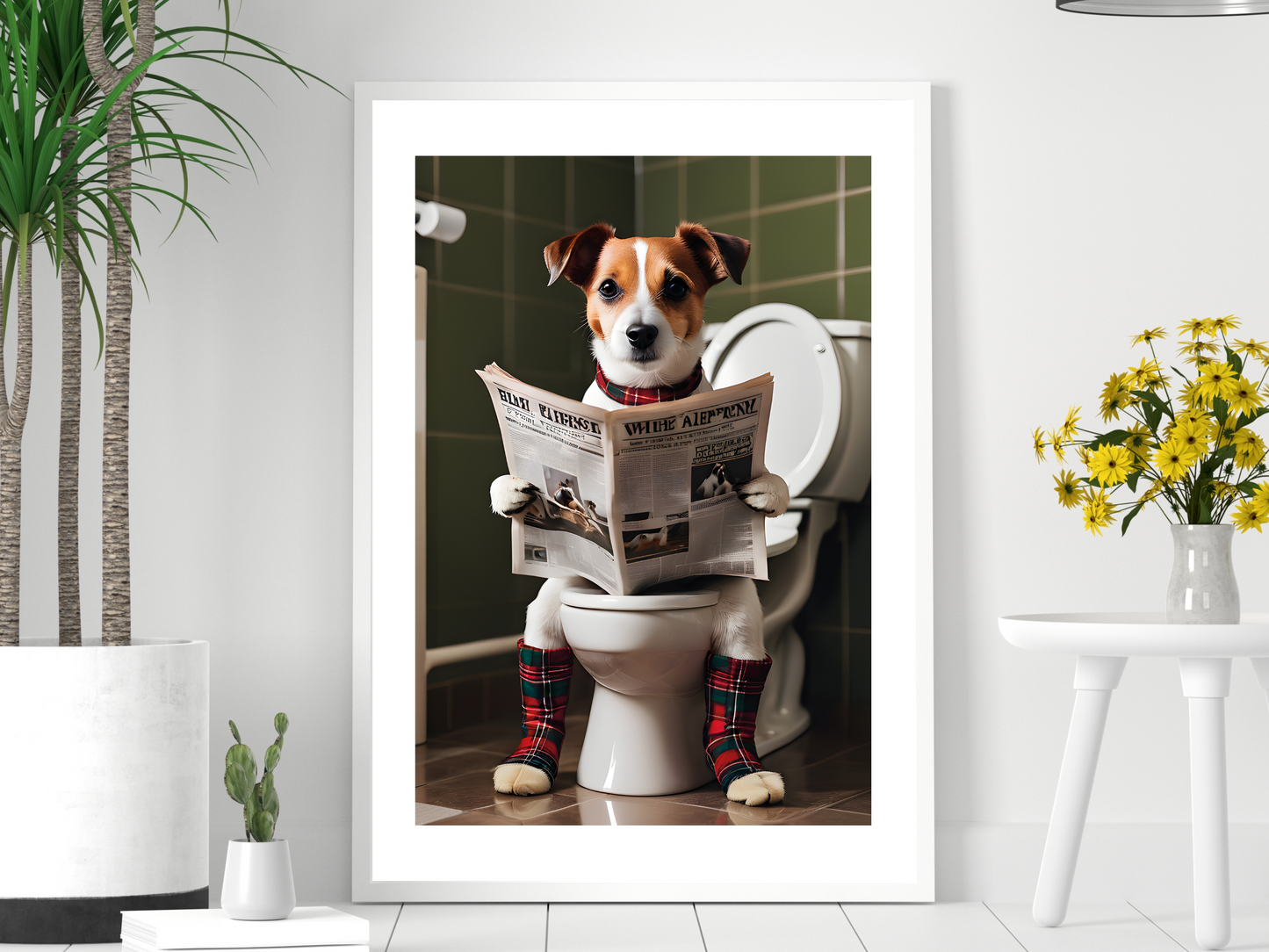 Jack Russell on Toilet