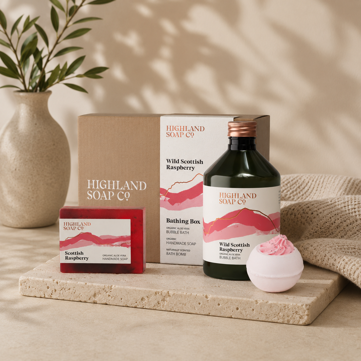 Wild Scottish Raspberry | Bathing Box | Highland Soap Co.