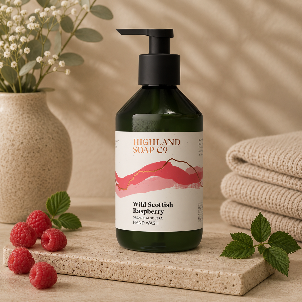 Wild Scottish Raspberry Hand Wash | Highland Soap Co. | 300ml