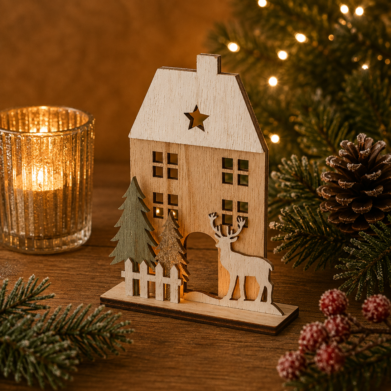 Neutral Wooden House Decoration