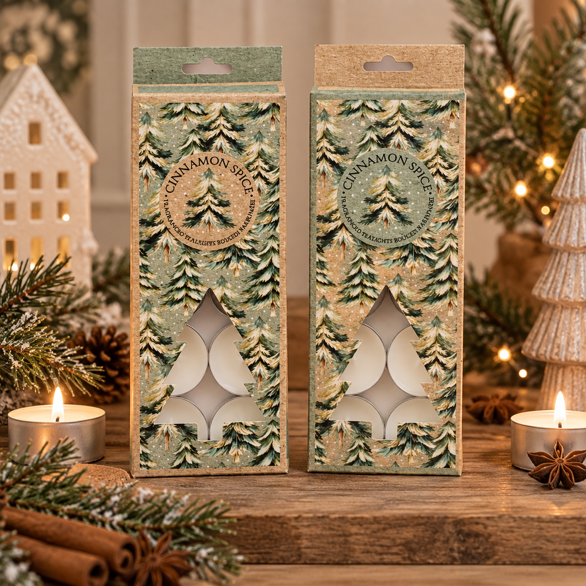 Winter Forest Tealights | Pk 10