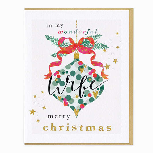 Wonderful Wife Christmas Card