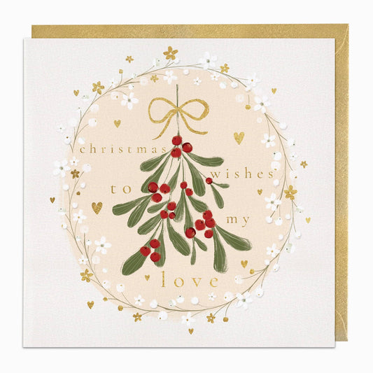 Mistletoe With Love Christmas Card