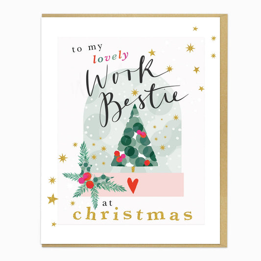 Lovely Work Bestie Christmas Card