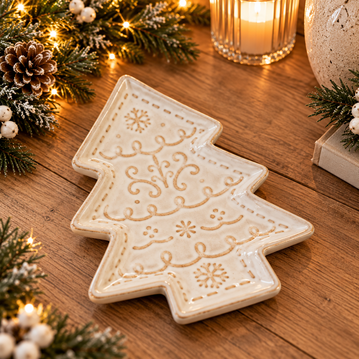 Christmas Tree Ceramic Dish