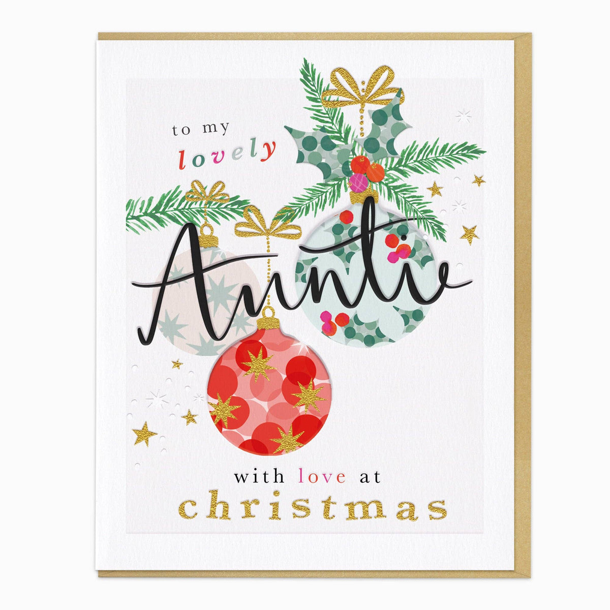 Lovely Auntie Christmas Card