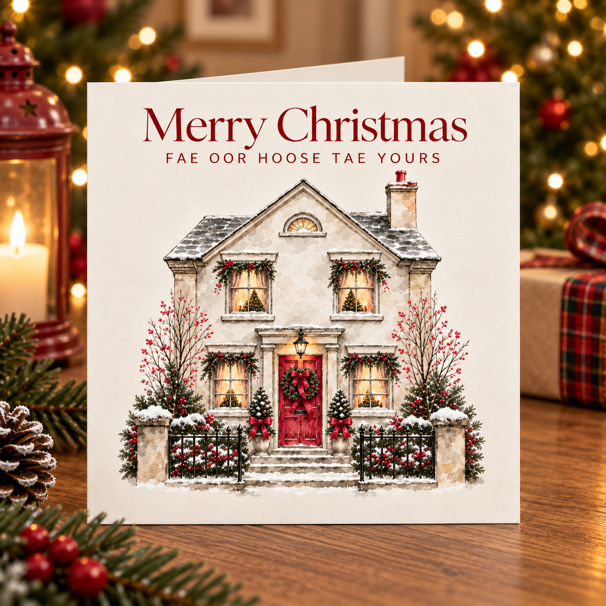 Merry Christmas Fae Oor Hoose Tae Yours Card