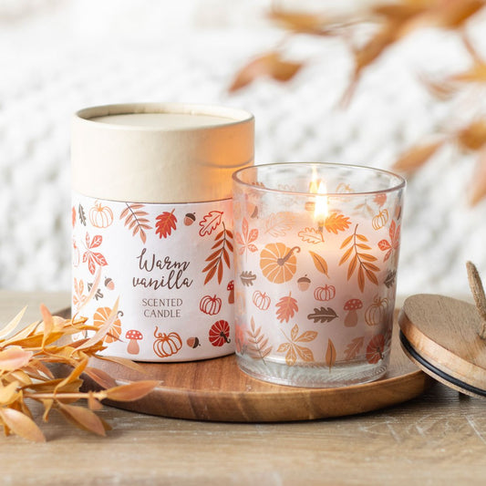 Warm Vanilla Autumn Boxed Candle